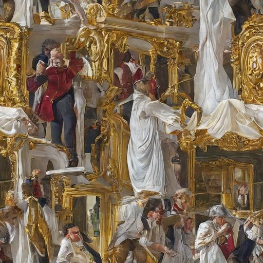 If Julius Horsthuis Had A Paint Fight With Neil Welliver, Hamilton Sloan With Only Gold Paint