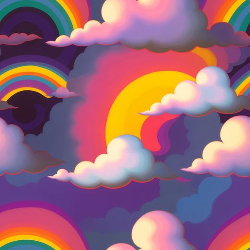 Psychedelic Colorful Clouds Closeup Sunrise Kelly Vivanco