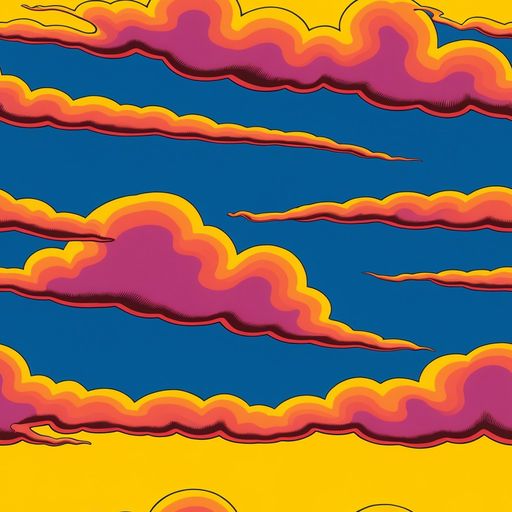 Psychedelic Colorful Clouds Sunrise Brian Bolland